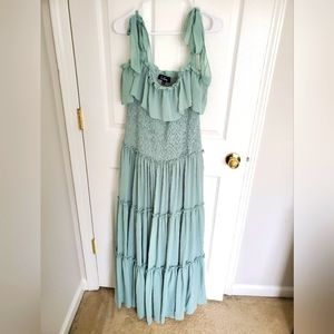 Boho chic sage dress, Lulus, Large
